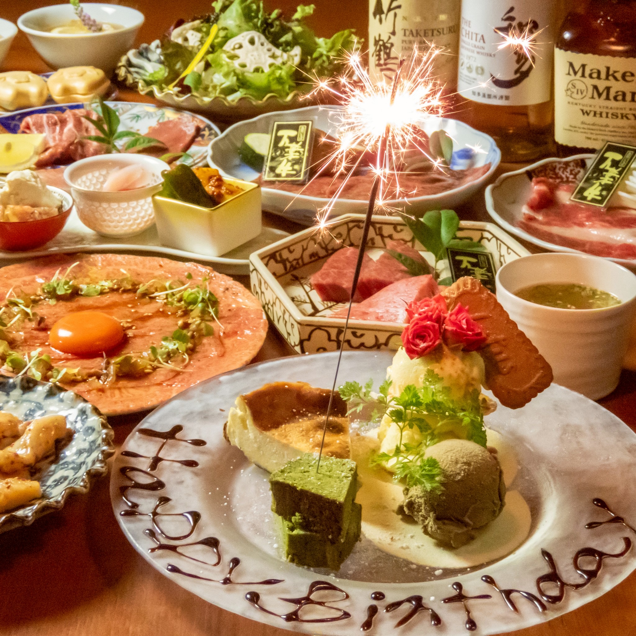 【アニバーサリーコース】４名様まで限定デザートプレート付⇒お料理のみ7000円(税込)